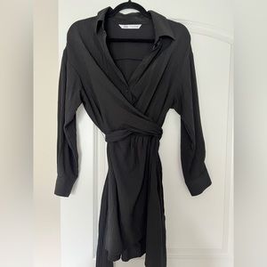 Zara tie black dress